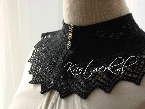 Knitted lace collar pattern