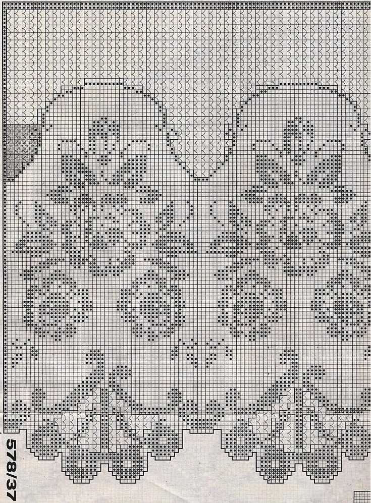 Knitted lace curtain patterns