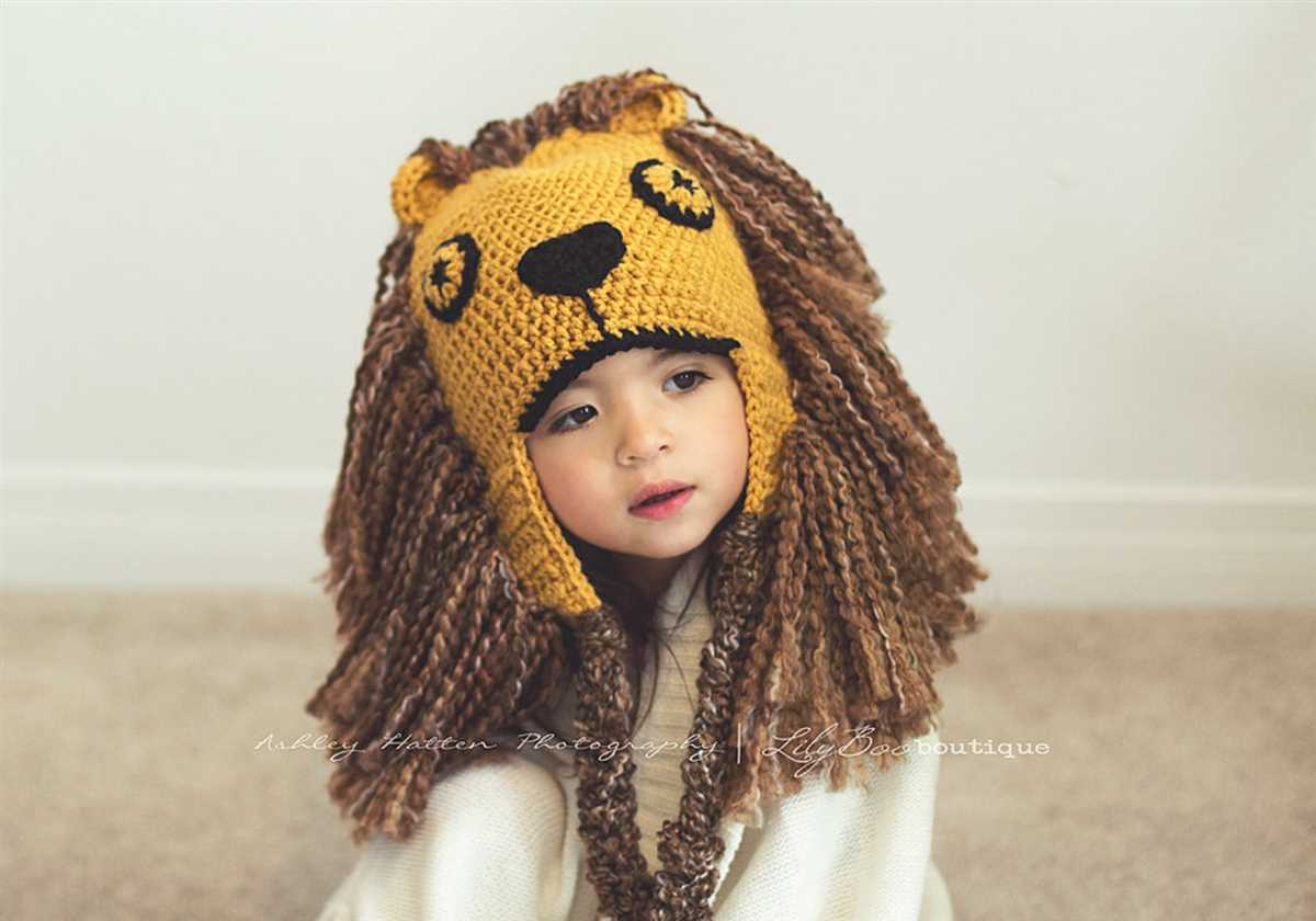 Knitted lion hat pattern