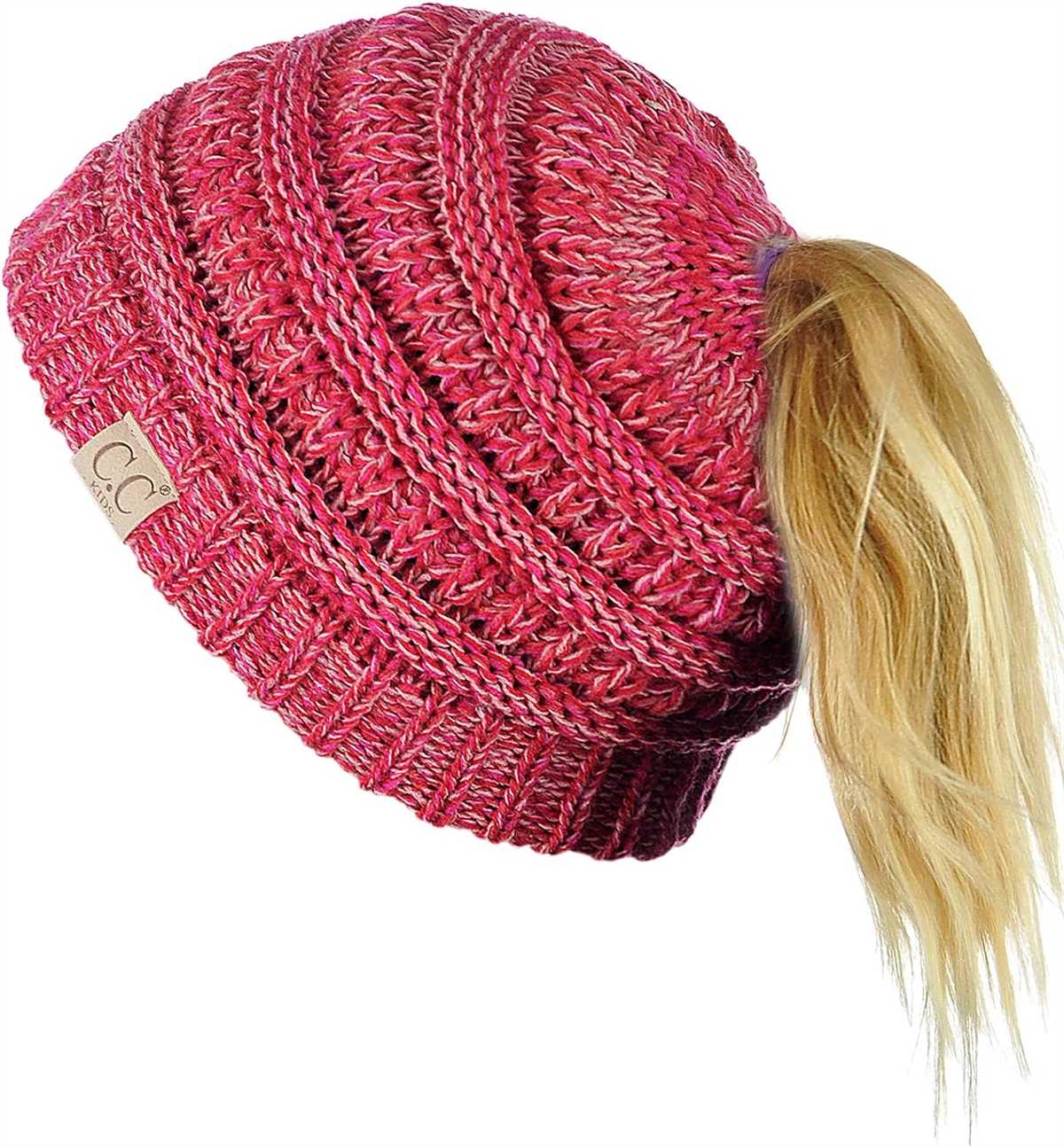 Knitted messy bun beanie pattern free
