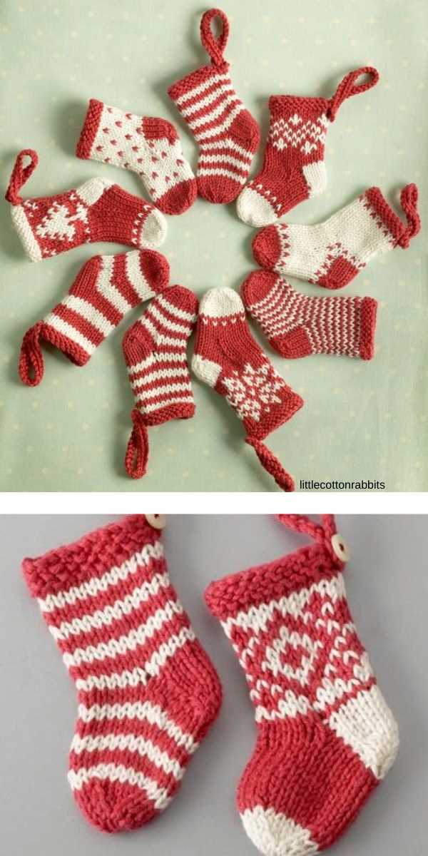 Knitted mini stocking pattern