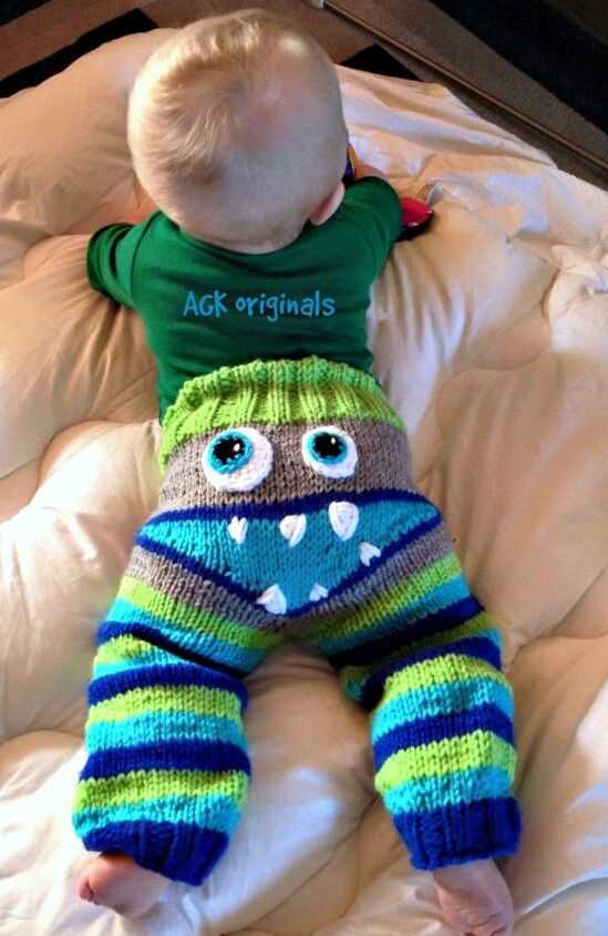 Knitted monster pants free pattern