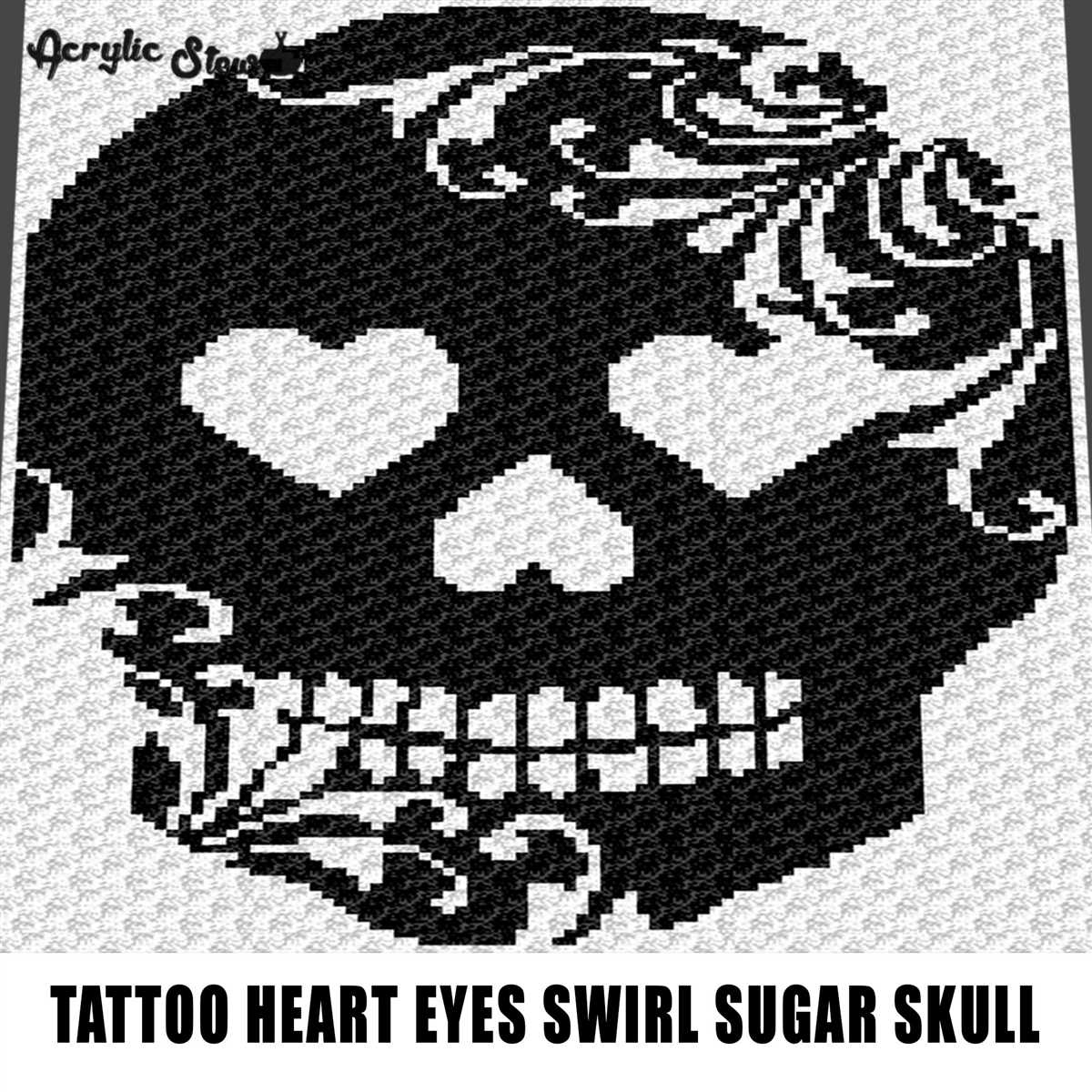 Knitted skull blanket pattern