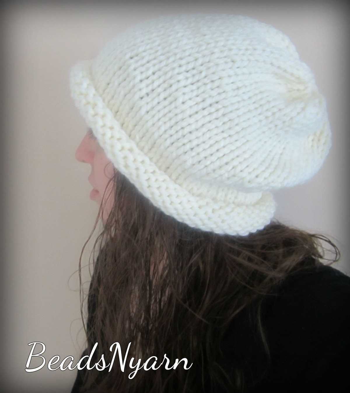 Knitted slouchy hat pattern free