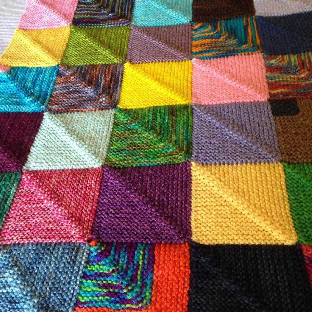 Knitted squares blanket pattern free