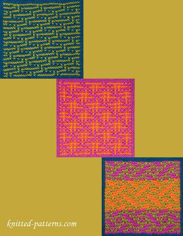 Knitted squares patterns free