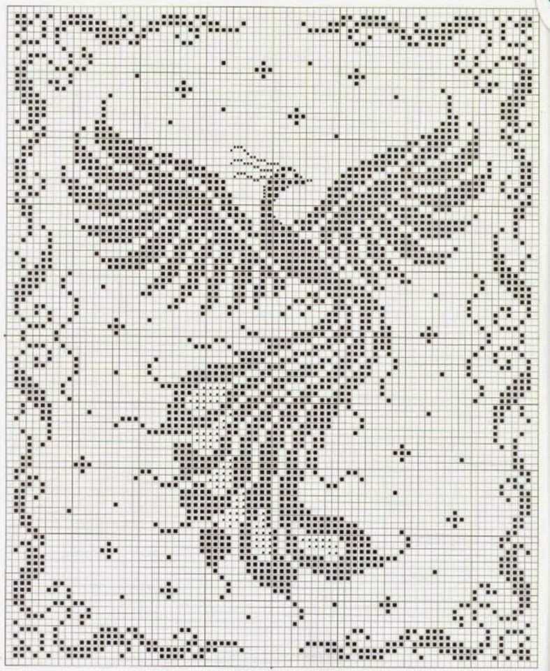 Knitting cross stitch pattern