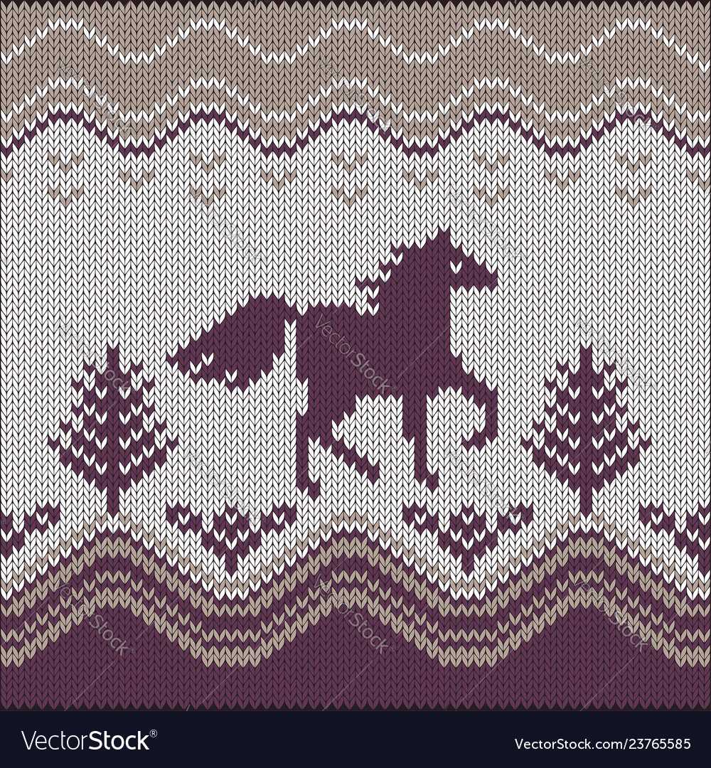 Creating a Dazzling Knitting Pattern with a Horse Motif Knitting horse pattern