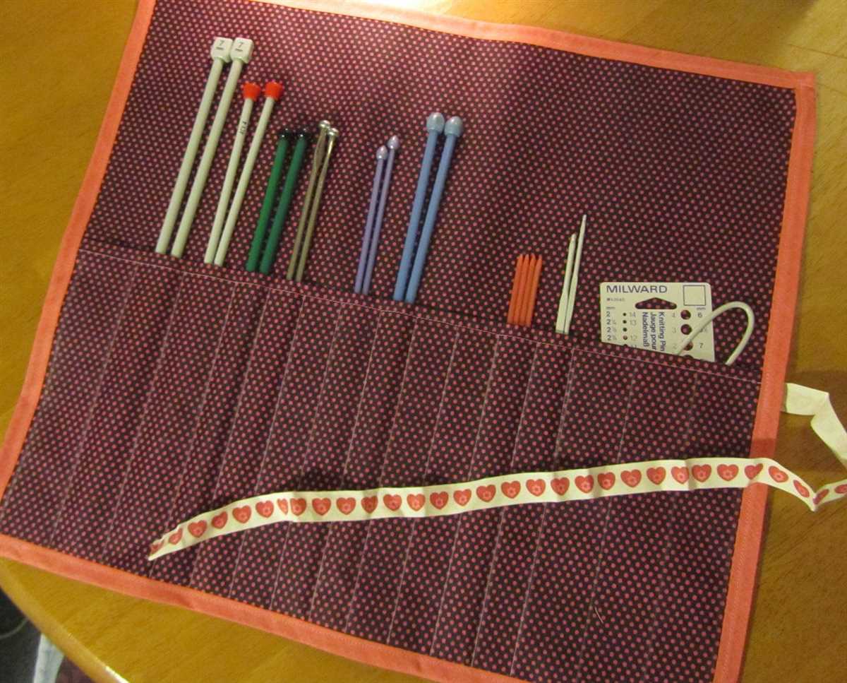 Knitting needle case pattern