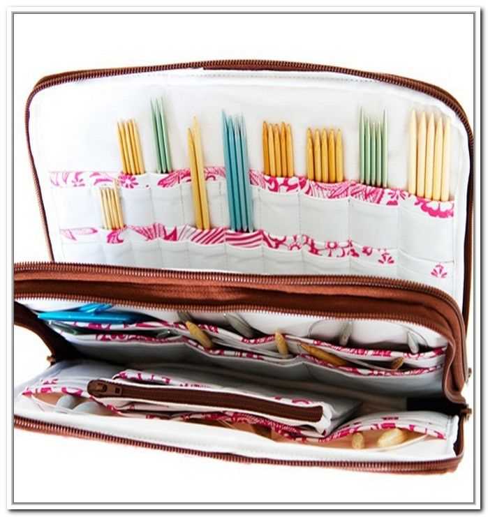 Knitting needle storage case pattern