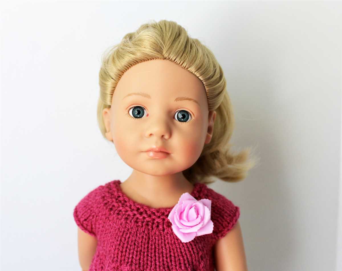 Knitting pattern for 12 inch doll