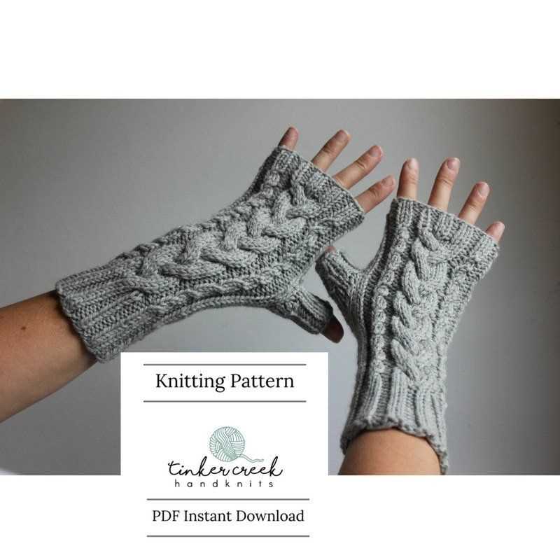Knitting pattern for fingerless gloves
