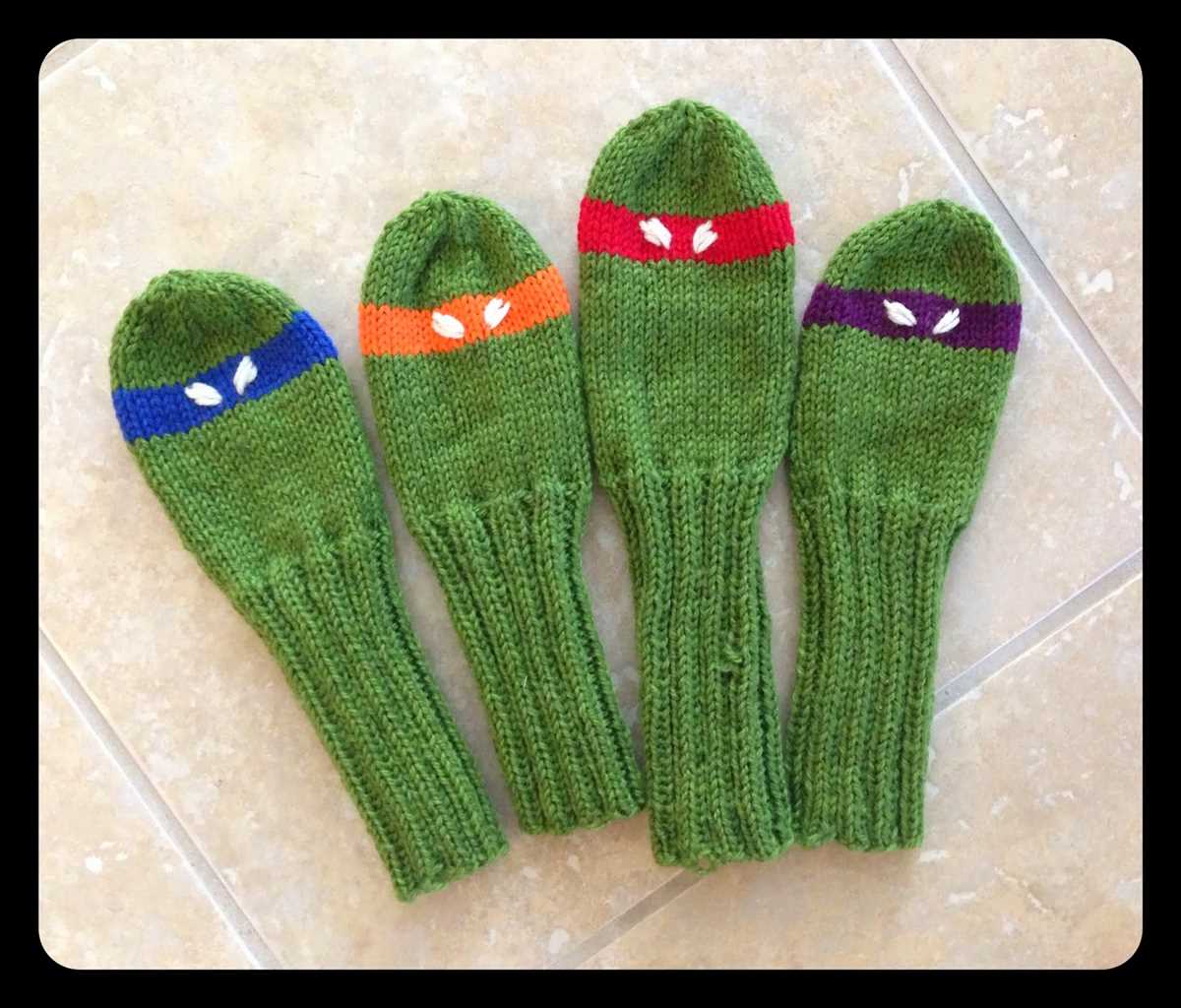 Knitting pattern for golf club covers