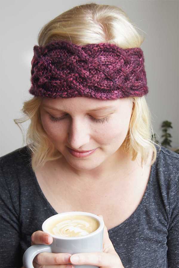Knitting pattern for ladies headband