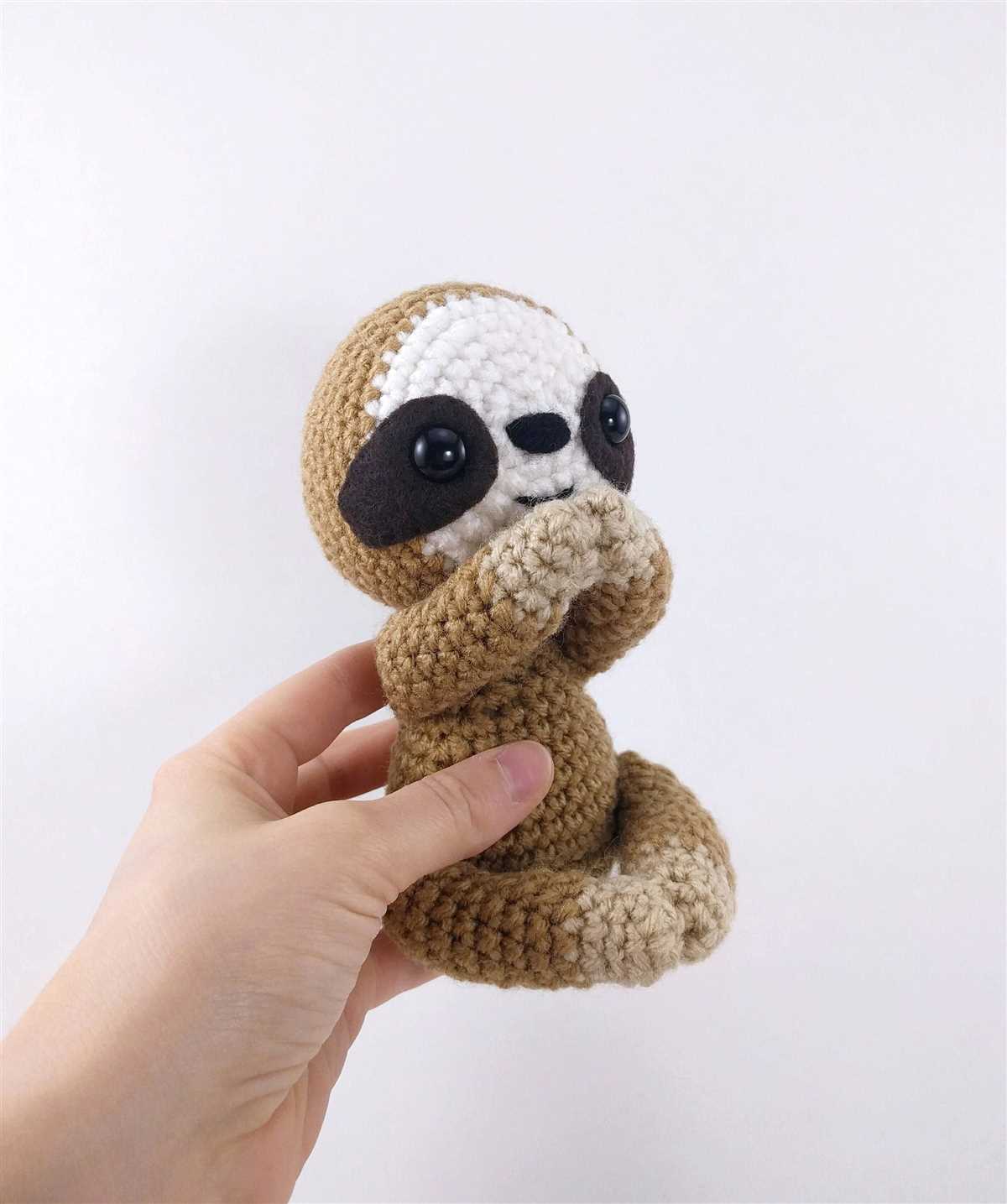 Knitting pattern for sloth