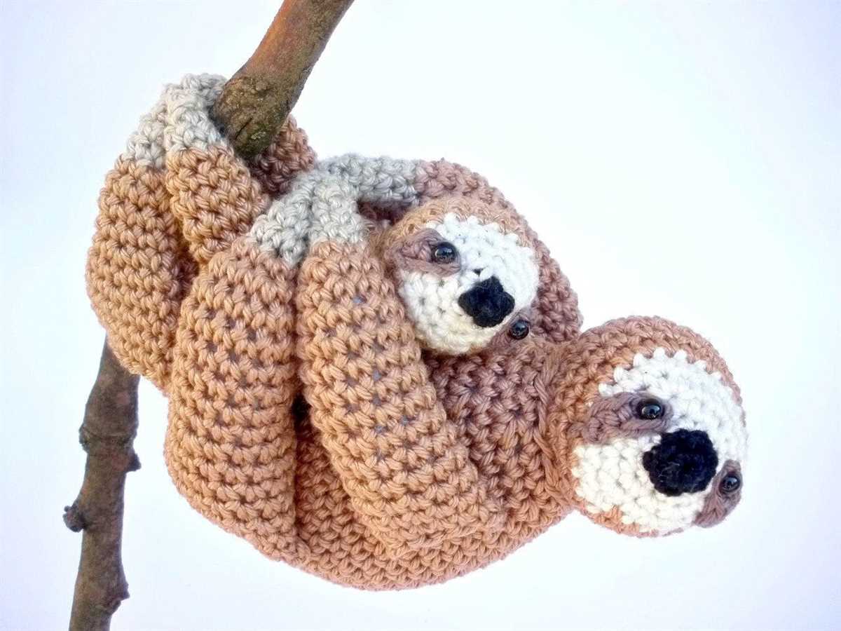 Knitting pattern for sloth