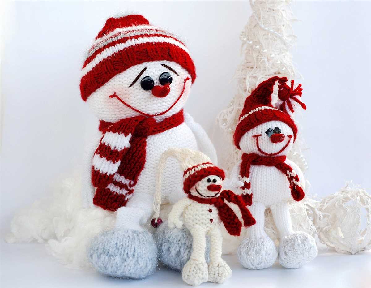 Knitting pattern for small snowman