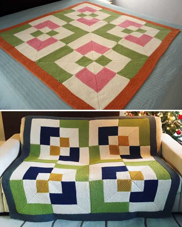 Knitting pattern for squares for blanket
