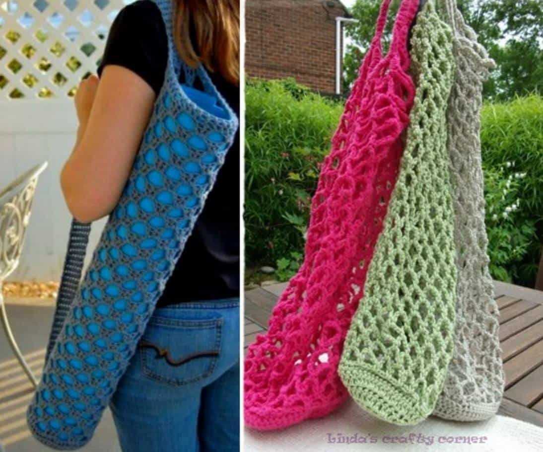 Knitting pattern for yoga mat bag