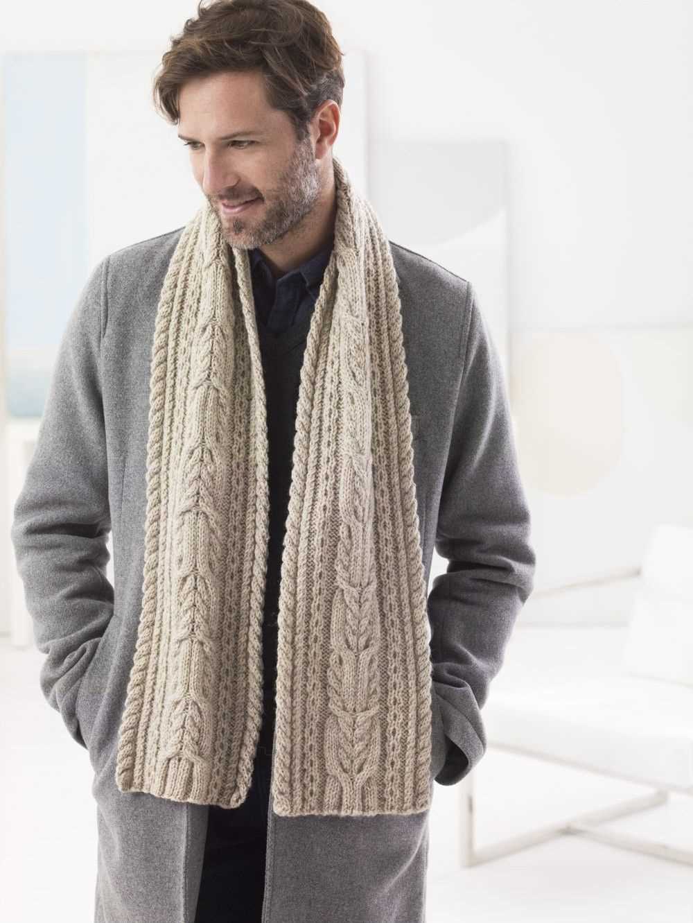 Knitting pattern mens scarf easy