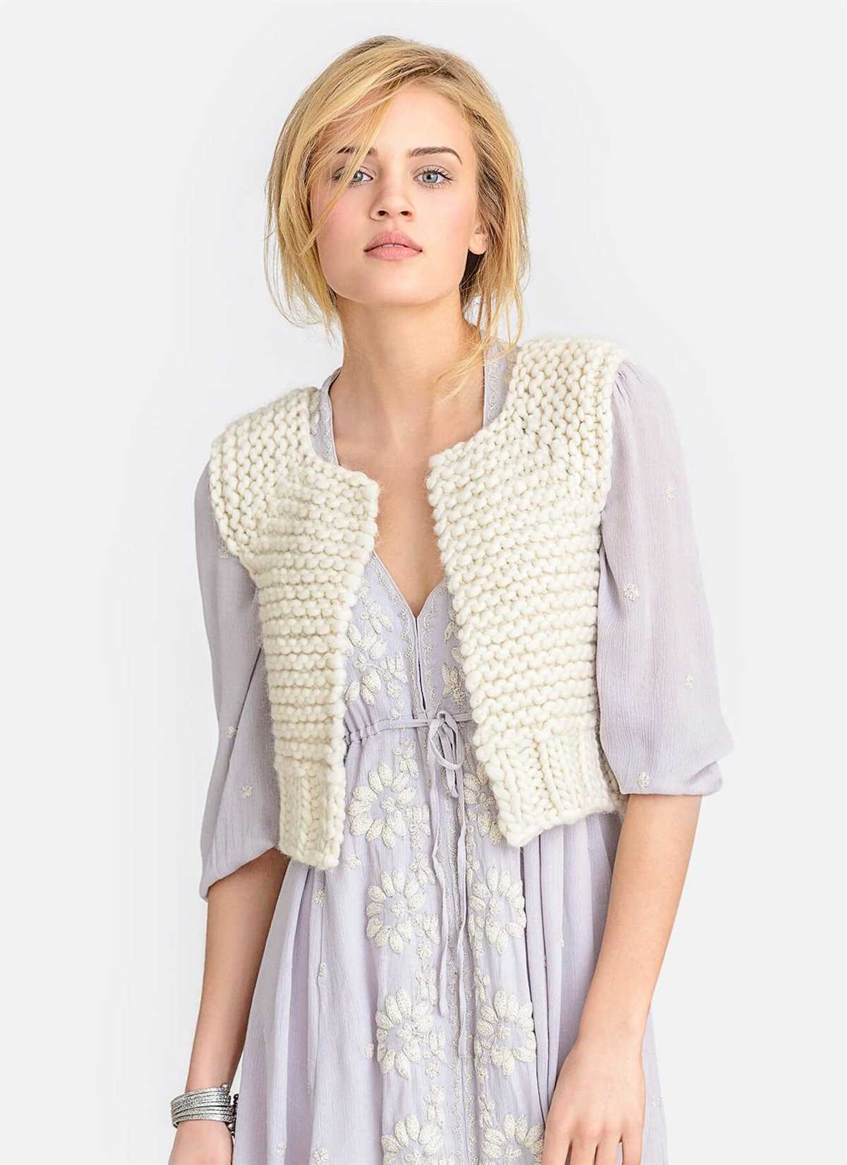 Knitting pattern vest bulky yarn