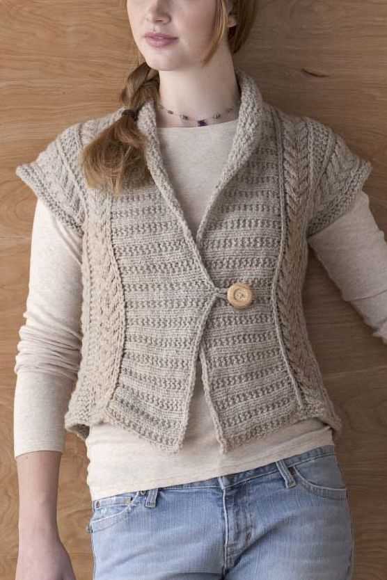 Knitting pattern vest bulky yarn