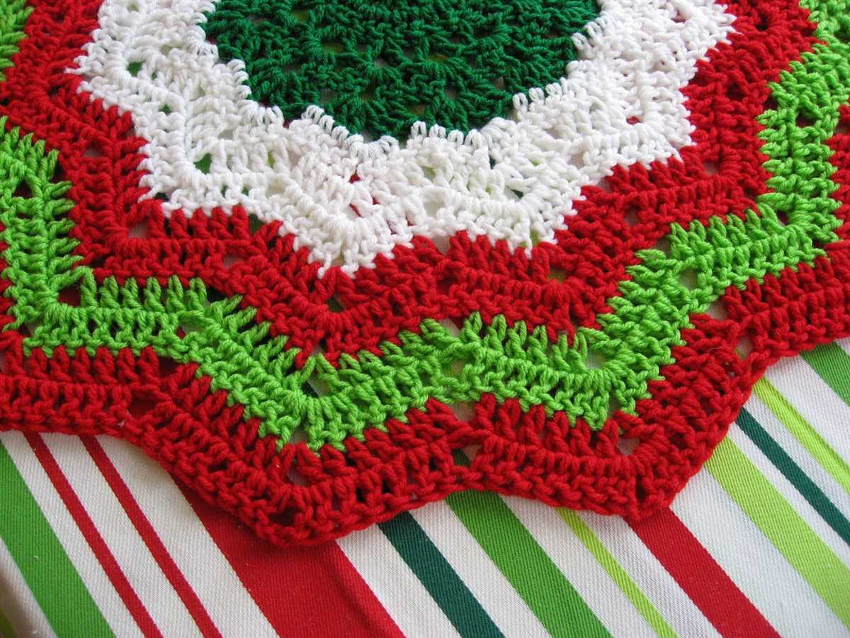 Knitting pattern christmas tree skirt