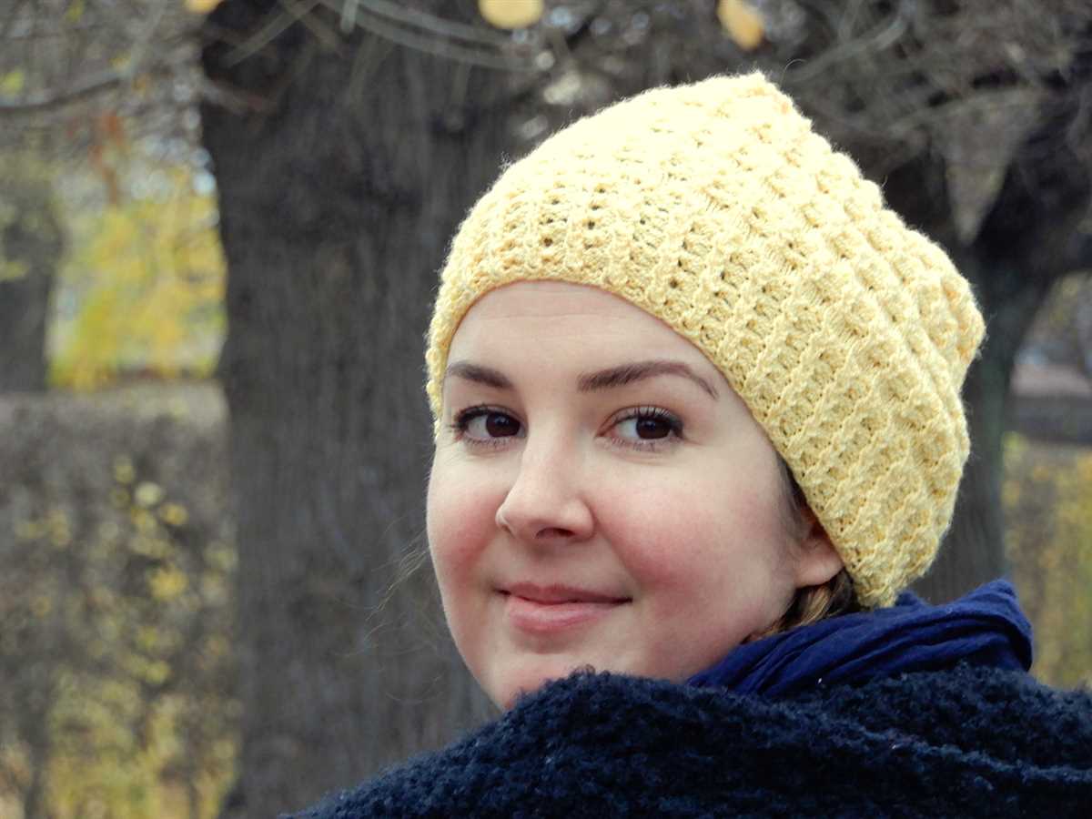 Knitting pattern for a beanie hat