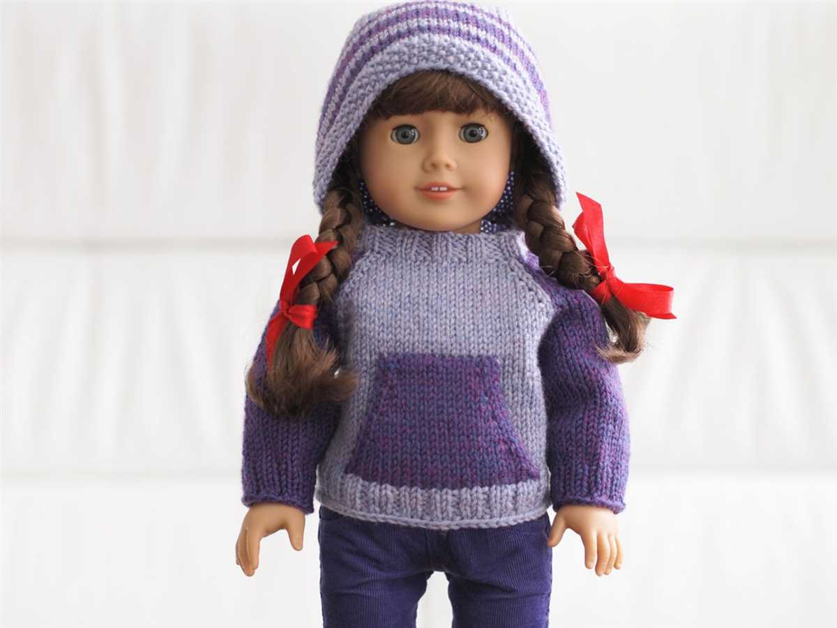 Knitting pattern for doll sweater