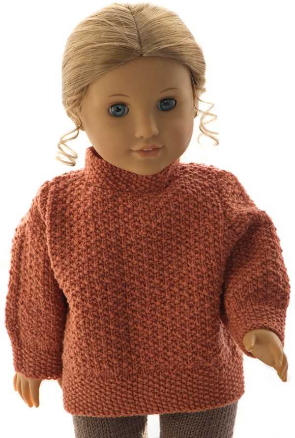 Knitting pattern for doll sweater