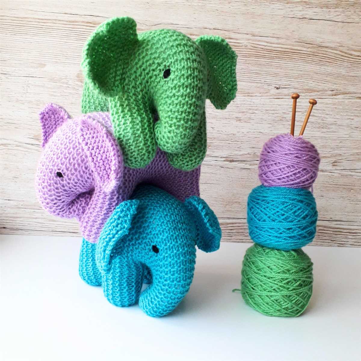 Knitting pattern for elephant toy