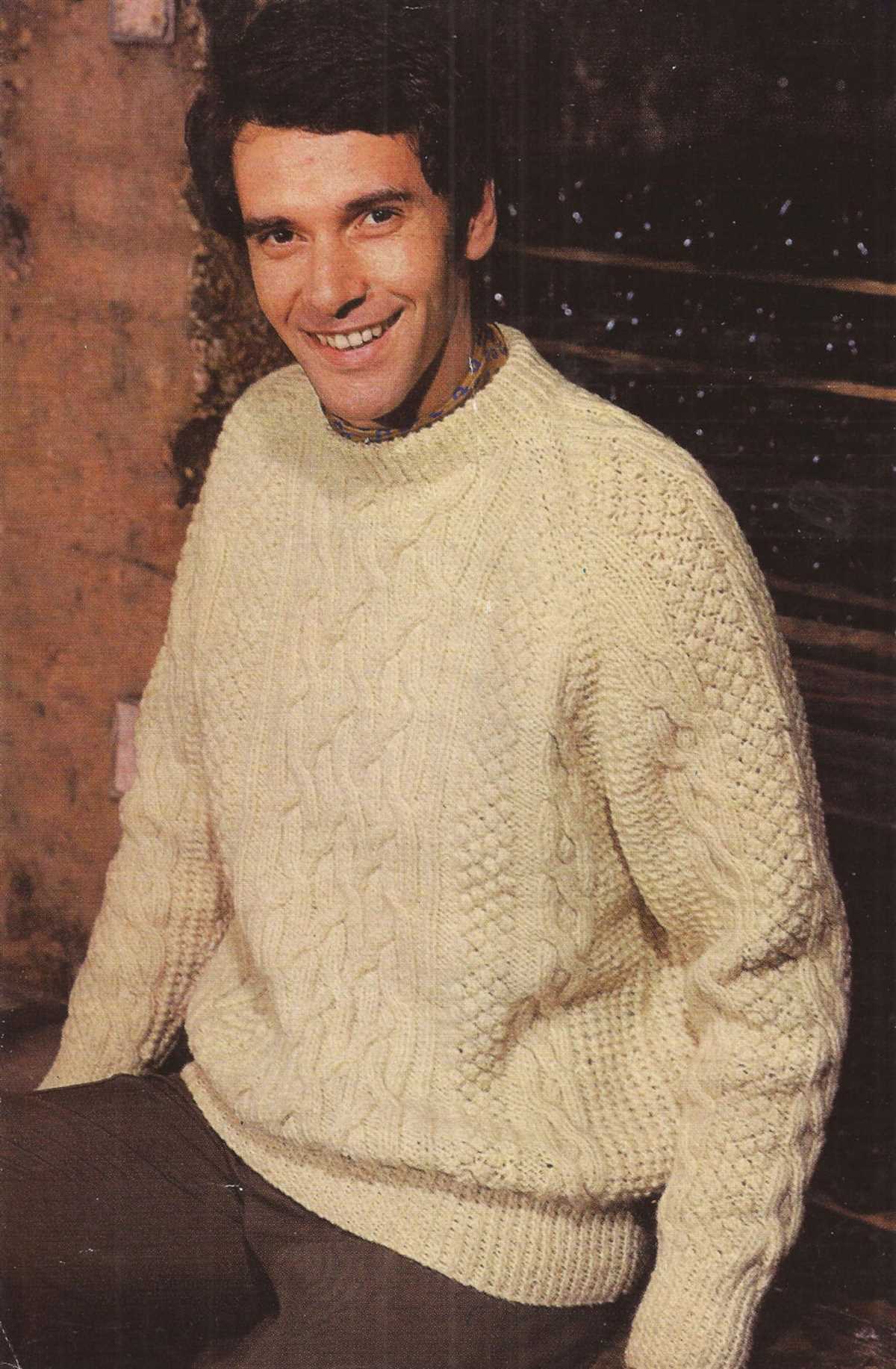 Knitting pattern for mens jumper