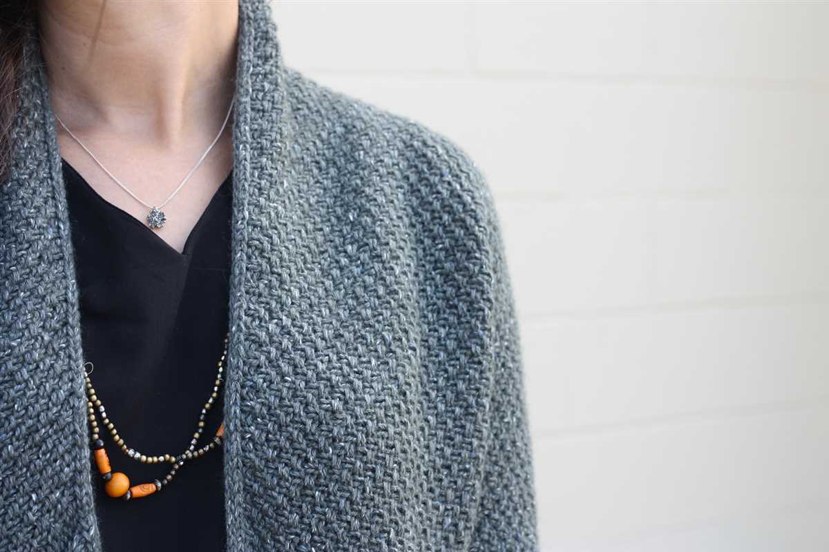 Knitting pattern for oversized cardigan