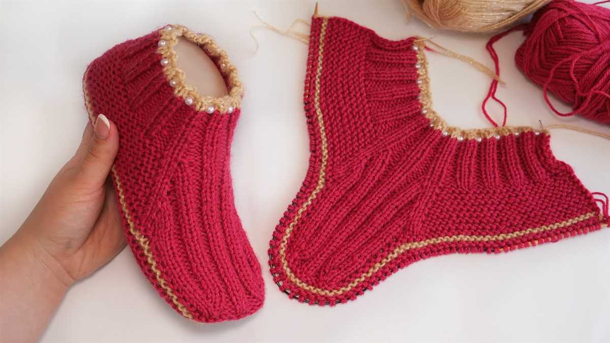Knitting pattern for slipper socks