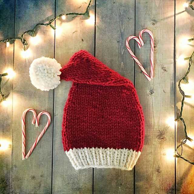 Knitting pattern for small santa hat