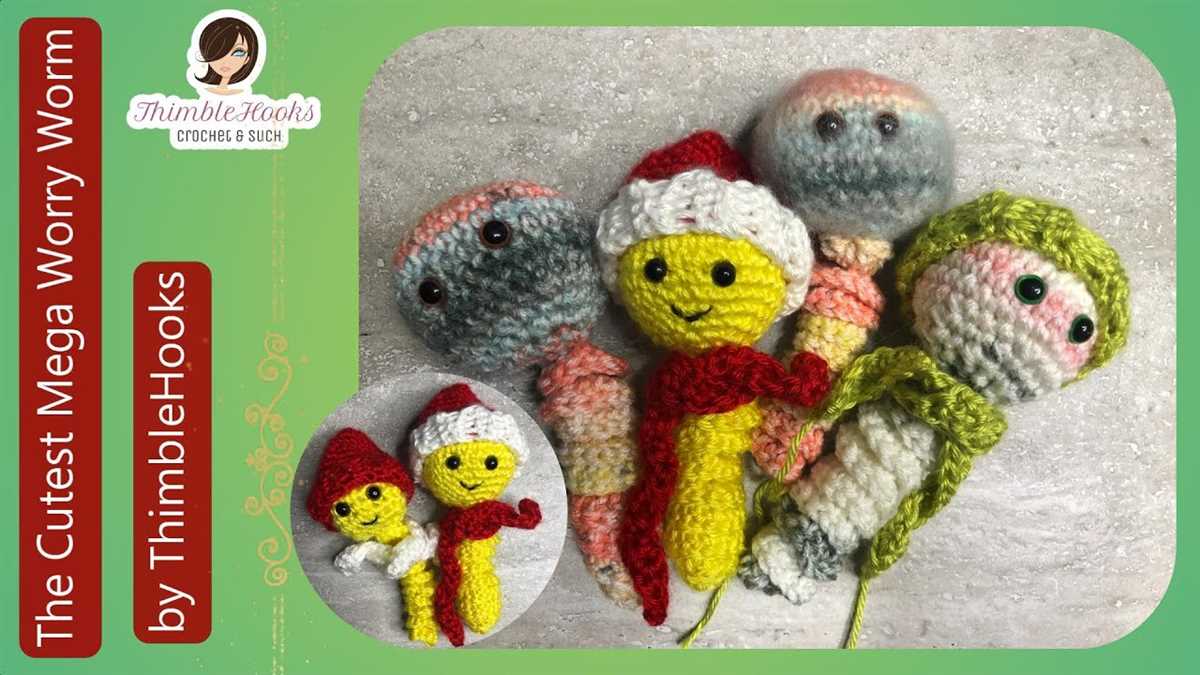 Knitting pattern for worry worms