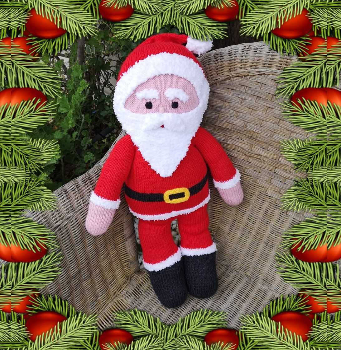 Knitting patterns for santa claus