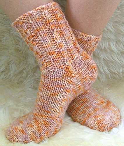 Knitting patterns for socks on two needles