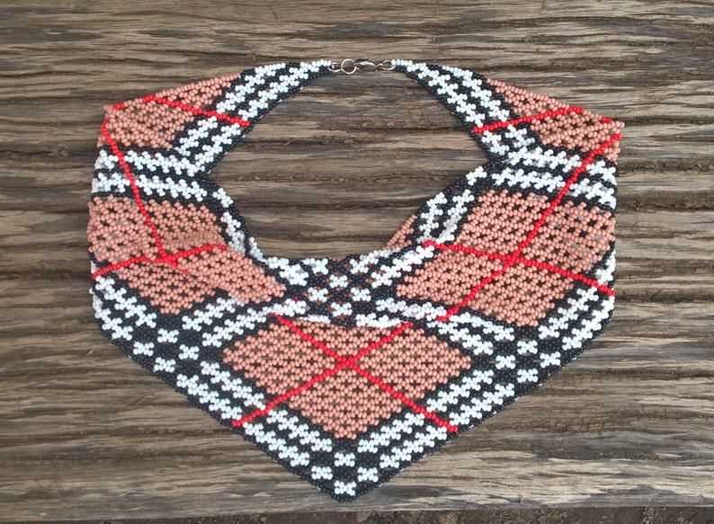 Knitting with beads patterns for necklaces