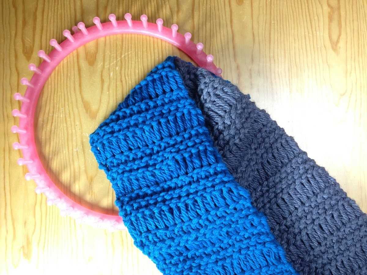 Circle loom knit scarf pattern