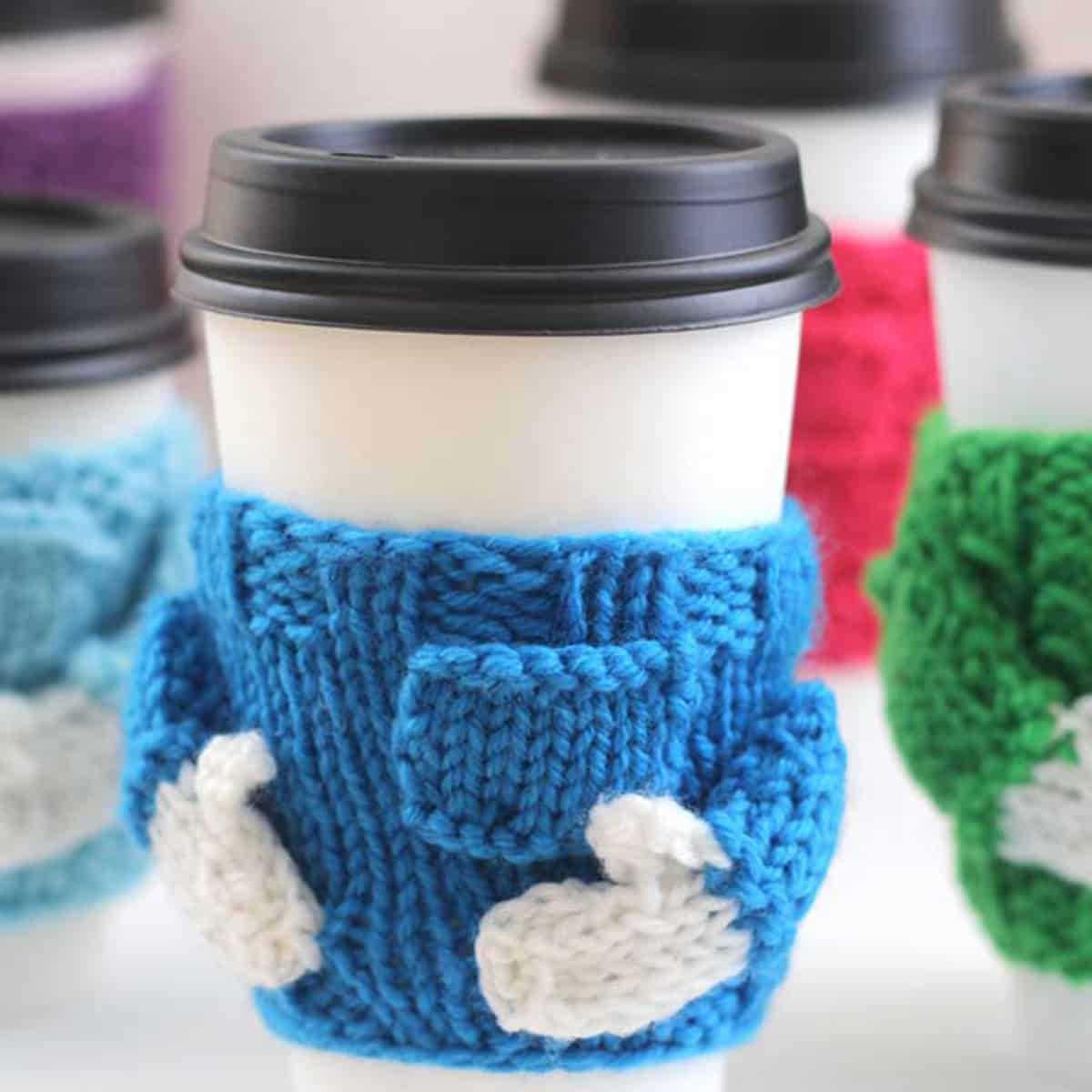 Knitted mug cozy pattern