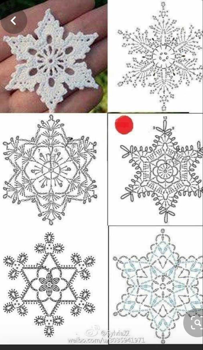 Knit snowflake pattern