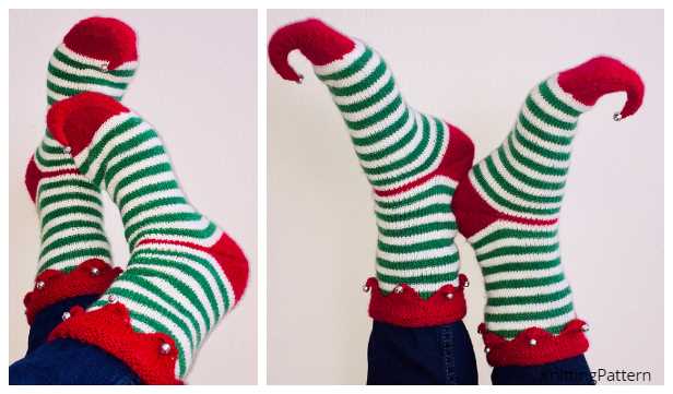 Free knitting pattern for elf slippers