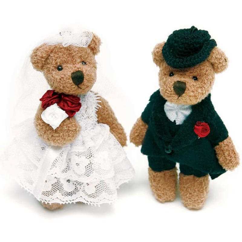 Bride and groom teddy bear knitting pattern