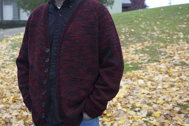 Mens cardigan knitting pattern