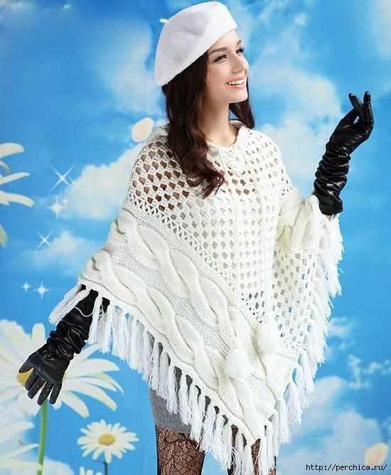 Lace poncho knitting pattern