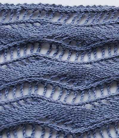 Lace scarf pattern knitting