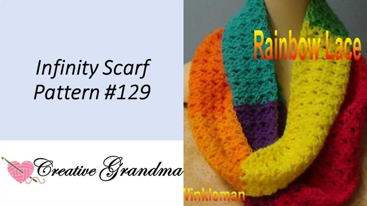 Lace infinity scarf knitting pattern