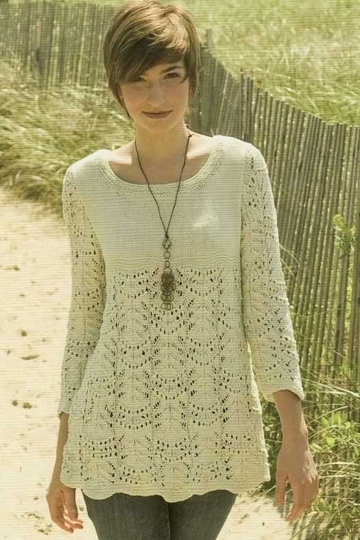Lace tunic knitting pattern