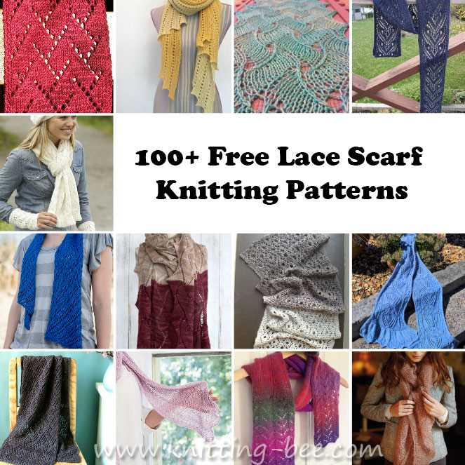 Lacy knitted scarf pattern